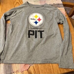 NFL Combine Authentic Steelers  LS Shirt Youth SM Under Armour Heatgear Soft